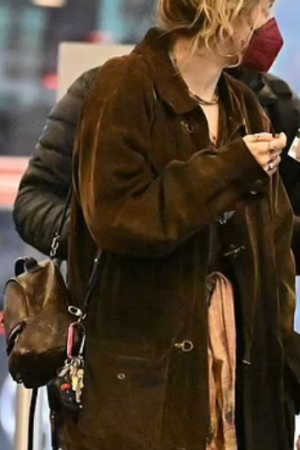 Model Paris Jackson Brown Coat