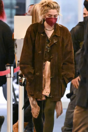 Model Paris Jackson Brown Trench Coat