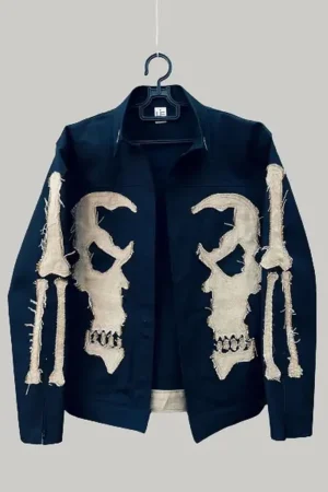 Nicolas Cage Ghost Rider Cosplay Custume Blue Denim Jacket