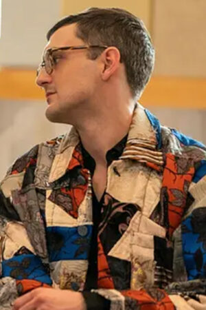 Only Murders In The Building S03 Jacquard Embroidered Patchwork Jacket.