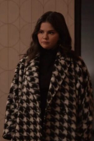 Only Murders In The Building S03 Selena Gomez Black & White Coat