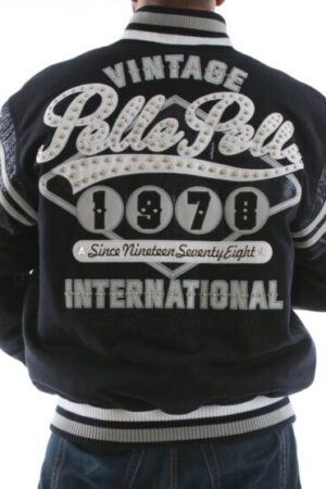 Pelle Pelle Navy Vintage International Wool Jacket