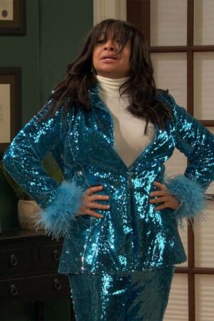 Raven Baxter Raven’s Home S06 Raven Symone Sequin Suit.