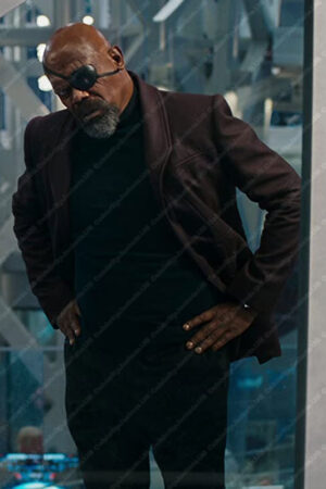 Nick Fury The Marvels Movie 2023 Samuel L. Jackson Brown Blazer