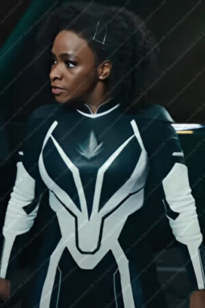 Teyonah Parris The Marvels 2023 Monica Rambeau Leather Jacket