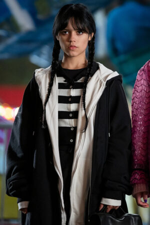 Wednesday Jenna Ortega Black Baggy Hoodie