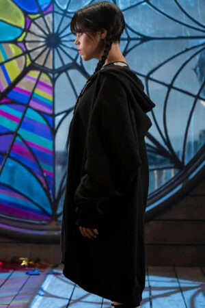 Wednesday Jenna Ortega Black Baggy Hoodie.