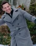 Brett Donahue Unforgettable Christmas 2023 Wilson James Gray Wool Coat