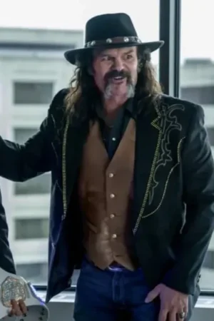Chris Bauer Hancock Tv Series Heels Season 2 Wild Bill Black Blazer.