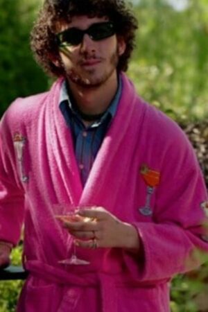 Claim To Fame S02 Frankie Jonas Cocktail Print Pink Robe