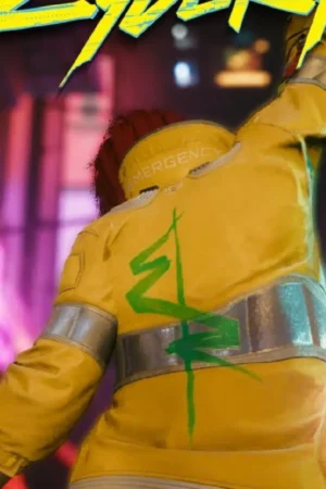 Cyberpunk 2077 Edgerunners Lucy Yellow Leather Jacket.