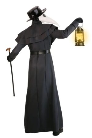 Halloween Classic Plague Doctor Black Costume Coat.