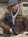 Jason Statham The Expendables 2 Lee Christmas Brown Leather Jacket