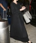 Jfk Airport New York Angelina Jolie Black Trench Coat