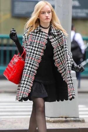 Julia Garner Inventing Anna 2021 Anna Delvey Houndstooth Coat