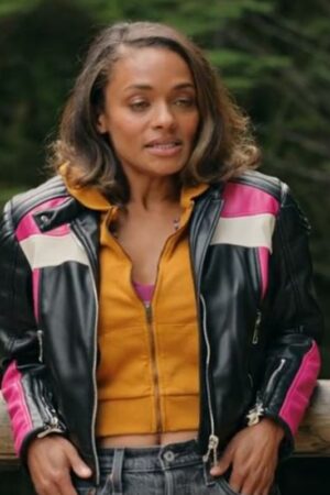 Kandyse Mcclure Virgin River S05 Cropped Biker Jacket