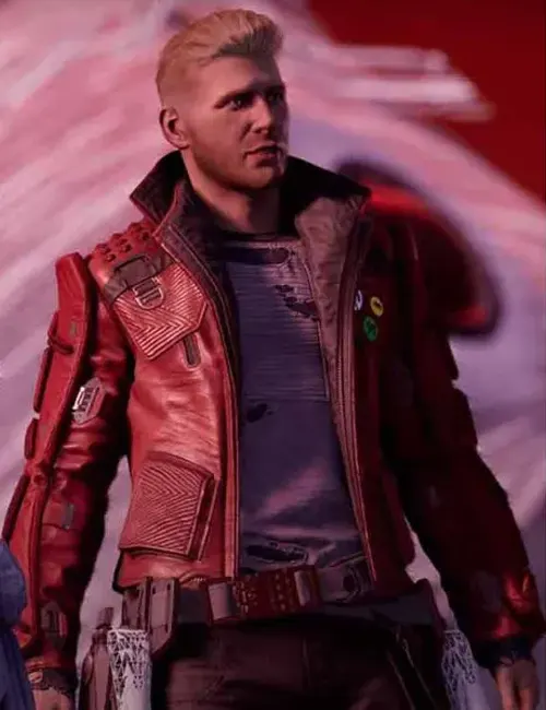 Marvel’s Guardians Of The Galaxy Game Star-lord Maroon Leather Jacket