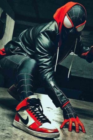 Movie Spider Man Across The Spider-verse Miles Morales Black Jacket