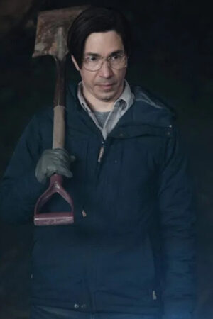 Nathan Bratt Series Goosebumps 2023 Justin Long Blue Hooded Jacket