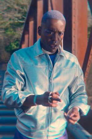 Ncuti Gatwa Sex Education S04 Eric Effiong Silver Leather Jacket