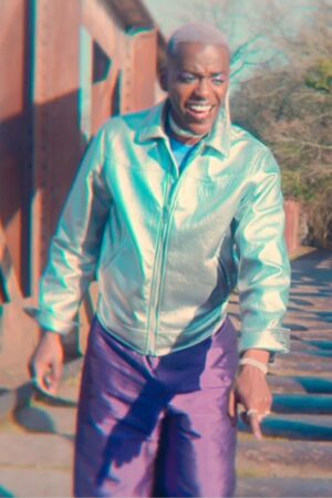 Ncuti Gatwa Sex Education S04 Eric Effiong Silver Leather Jacket.