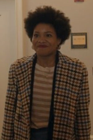 Nella Rogers Series The Other Black Girl 2023 Sinclair Daniel Houndstooth Coat.