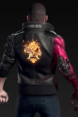 Night City Dreamer Black Bomber Jacket Cyberpunk 2077.