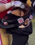 Olivia Culpo San Francisco 49ers Black Jacket