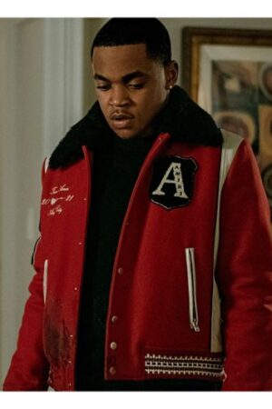 Power Book Ii Ghost S03 Tariq St. Patrick Red Jacket.
