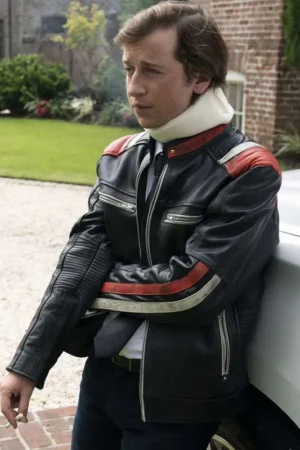 Skyler Gisondo The Righteous Gemstones S03 Gideon Gemstone Black Leather Jacket