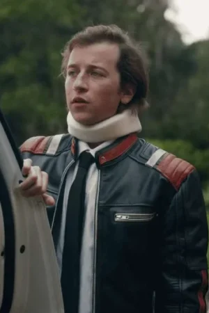 Skyler Gisondo The Righteous Gemstones S03 Gideon Gemstone Black Leather Jacket.