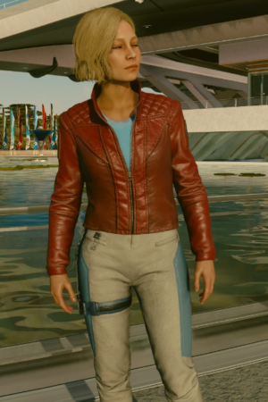 Starfield Sarah Morgan's Maroon Leather Jacket.