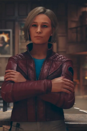 Starfield Sarah Morgan's Maroon Quilted Leather Jacket