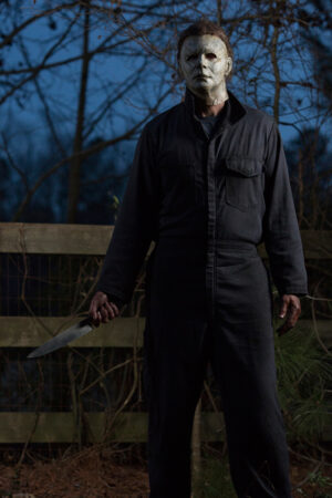The Shape Halloween Kills 2021 James Jude Courtney Black Jumpsuit.