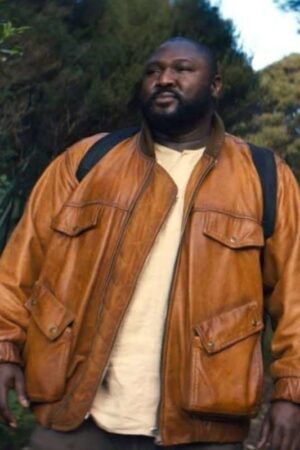 Tommy Jepperd Sweet Tooth S02 Nonso Anozie Brown Leather Jacket
