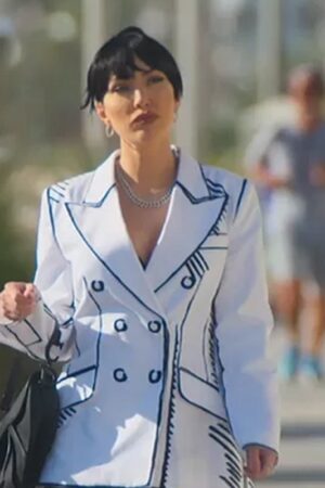 Tv Series Selling Sunset Bre Tiesi Printed Cotton Blazer