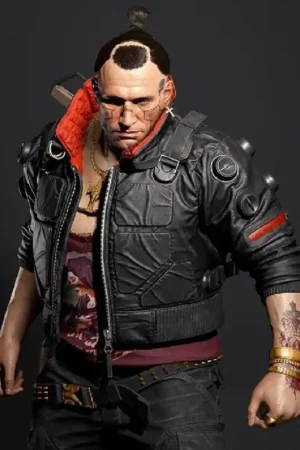 Video Game Cyberpunk 2077 Jackie Welles Bomber Leather Jacket
