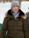 Ava Jensen A Royal Christmas Crush 2023 Parka Hooded Jacket.