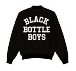 Black Bottle Boys And Girls Varsity Bomber Jacket,