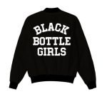 Black Bottle Boys And Girls Varsity Bomber Jacket.