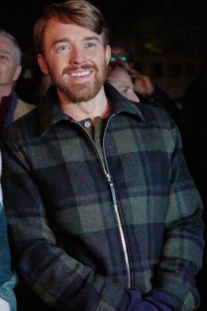 Chandler Massey Mystic Christmas Tv Movie 2023 Sawyer Black Checkered Jacket