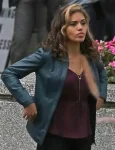 Ciara Renée Arrow S04 Kendra Saunders Blue Leather Jacket.