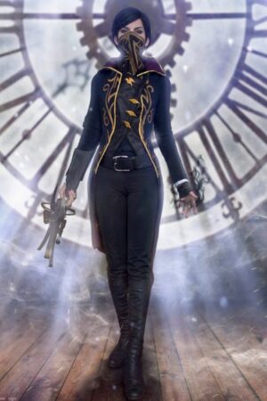 Dishonored 2 Video Game Emily Kaldwin Blue Long Coat