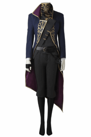 Dishonored 2 Video Game Emily Kaldwin Blue Long Coat.