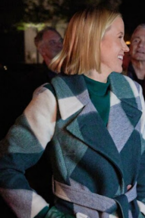 Juniper Tv Movie Mystic Christmas 2023 Jessy Schram Abstract Coat.