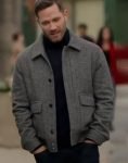 Leo Carrington Film Notes Of Autumn 2023 Luke Macfarlane Grey Jacket