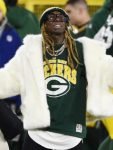 Lil Wayne Green Bay Packers Field Detroit Lions White Jacket