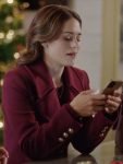 Lyndsy Fonseca Movie Where Are You, Christmas Red Wool Coat.