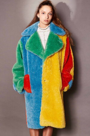 Make Me Scream 2023 Shoniqua Shandai Multicolor Fur Coat.