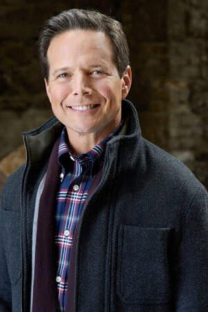 Scott Wolf A Merry Scottish Christmas 2023 Grey Wool Coat